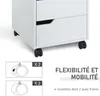 HOMCOM Caisson bureau mobile avec 3 tiroirs, meuble Voir les images du produit 6