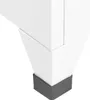 A close-up view of the bottom corner of a white cabinet, showing one of its legs with a gray rubber foot. Anteprima dell’immagine prodotto