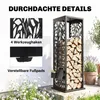 Outsunny Kaminholzregal 38 x 38 x 112cm erhöhtes Produktbild-Vorschau 8