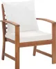 vidaXL 4-tlg. Garten-Lounge-Set mit Auflagen Massivholz Produktbild-Vorschau 7