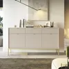 Moderne Geriffelte Kommode KIOTO K3D3SZ Kaschmir Gold Produktbild-Vorschau 1