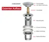 KIRCHHOFF Universal Waschbecken Ablaufgarnitur, Pop Up Produktbild-Vorschau 4