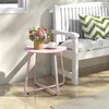 Beistelltisch Outdoor Balkontisch 43x43cm, Rosa Metall Produktbild-Vorschau 2