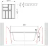 ORGA-BOX II Besteckeinsatz Tiefe 462 mm, Höhe 50,5 mm für Produktbild-Vorschau 6