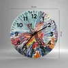 Wanduhr - Rund - Glasuhr - Vogel Natur Farbe - 30x30cm - Produktbild-Vorschau 3