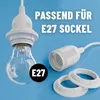 greate Lampenfassung E27 mit Kabel und Schalter weiß 5 Produktbild-Vorschau 3