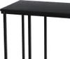 A close-up view of the top corner of a black side table. Podgląd zdjęcia produktu