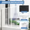 Sprchový paraván Izrielar 120 × 140 cm, trojdílný skládací Náhled obrázku produktu 5