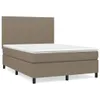 vidaXL Boxspringbett mit Matratze Taupe 140x190 cm Stoff -  Produktbild-Vorschau 3
