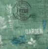 A textured green background with various botanical illustrations and text elements, suggesting a garden or natural theme. Produktbild-Vorschau
