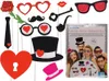 Party Foto Verkleidung Maske auf Stick Herz Rose Kussmund Produktbild-Vorschau 1