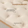 HOMCOM Sitzbank, Polsterbank mit Leinenoptik, Holzbeine für Produktbild-Vorschau 5