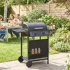 Outsunny Gasgrill 5 KW 2 Brenner BBQ Grillwagen Edelstahl Produktbild-Vorschau 9