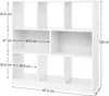 VASAGLE Bücherregal weiß/eiche Standregal aus Holz mit Produktbild-Vorschau 7