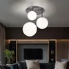 Deckenlampe, Kugel Design, Glas satiniert, D 46,5 cm Produktbild-Vorschau 4
