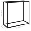 vidaXL Stolik konsola czarny 80x35x75 cm szkło hartowane Podgląd zdjęcia produktu 5