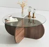 Skye Decor, Bubble - Walnut, tavolini, noce, vetro, 75 x 35 Anteprima dell’immagine prodotto 4