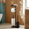 Vilde | WC stojan 65 cm - čierny - držiak toaletného Náhľad obrázku produktu 2