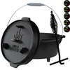 Dutch Oven Set Gusseisen Deckelheber Feuertopf Schmortopf Produktbild-Vorschau 3