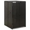 Contenitore per 1 bidone nero 70x80x117 cm in poly rattan Anteprima dell’immagine prodotto 7
