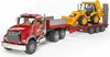 bruder MACK Granite Tieflader und JCB 4CX Baggerlader, Produktbild-Vorschau 1