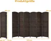COSTWAY 6 TLG. Ścianka działowa, parawan zewnętrzny 273 x Podgląd zdjęcia produktu 3