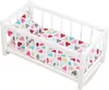 Culla in legno, letto per bambole WHITE con materasso e Anteprima dell’immagine prodotto 4