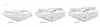 Three folded duvets are displayed side-by-side, each labeled with a different warmth level: 'Légère' (Light), 'Moyenne' (Medium), and 'Chaud' (Warm). The word 'Douceur' (Softness) is at the top left. Voir les images du produit