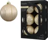 Weihnachtskugeln Kunststoff 8cm geriffelt 6 Stück - Perle Produktbild-Vorschau 3