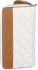 A white and brown L.CREDI wallet with a repeating logo pattern. Anteprima dell’immagine prodotto