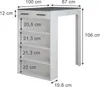 Bartisch Vicco Repose Weiß/Anthrazit 67 x 100 cm, Model Produktbild-Vorschau 2