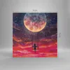 Bilder auf glas - Einteilig - Mond Schaukel Frau - 70x70cm Produktbild-Vorschau 3