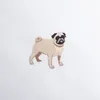 A cartoon illustration of a pug dog standing on a white background. Podgląd zdjęcia produktu
