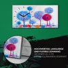 Dekor Leinwand Uhr Wandbilder Quarz 60x30 Bäume malen Produktbild-Vorschau 5