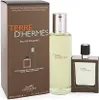 A gift set of Terre D'Hermès Eau de Toilette with a refillable spray and a travel spray. Podgląd zdjęcia produktu