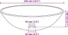 A diagram showing the dimensions of a sink. Podgląd zdjęcia produktu