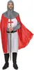 Kreuzritter Kostüm Ritter Verkleidung weiss-rot-grau - XXL Produktbild-Vorschau 1