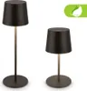Two black LED table lamps of different sizes on a white background. Náhľad obrázku produktu