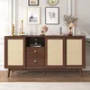 MODFU Sideboard mit 3 Rattan Türen und 2 Schubladen, Produktbild-Vorschau 4