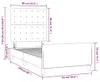 vidaXL Bettgestell mit Kopfteil Schwarz 90x200 cm Produktbild-Vorschau 6