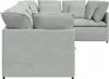 vidaXL Modulares Sofa mit Kissen Samt Hellgrau Produktbild-Vorschau 6