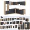 Eckküche Vicco R-Line Schwarz Beton/Goldkraft Eiche 247 x Produktbild-Vorschau 8