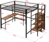 Łóżko piętrowe Flieks 140x200cm z biurkiem i regałem, łóżko Podgląd zdjęcia produktu 5