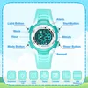 Kinder Digitaluhren,7 Farben LED-Licht Sport Armbanduhr Produktbild-Vorschau 4