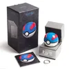 A Pokémon Great Ball replica is displayed with its packaging and an open display case. Podgląd zdjęcia produktu
