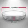 B.K.Licht LED Deckenleuchte Silber/Titan rund Ø29cm 15W Produktbild-Vorschau 5