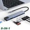 USB C Hub 8 in 1 Adapter HDMI 4K USB 3.0 Micro SD RJ45 Produktbild-Vorschau 8