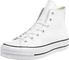 A white Converse high-top sneaker with a platform sole is shown against a white background. Produktbild-Vorschau