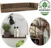 LS-LebenStil Holz Ziegelform Wandregal 45x15cm Braun Produktbild-Vorschau 1