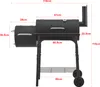 Smoker Grillwagen 'Arielli' 115x110x64cm Schwarz Produktbild-Vorschau 7